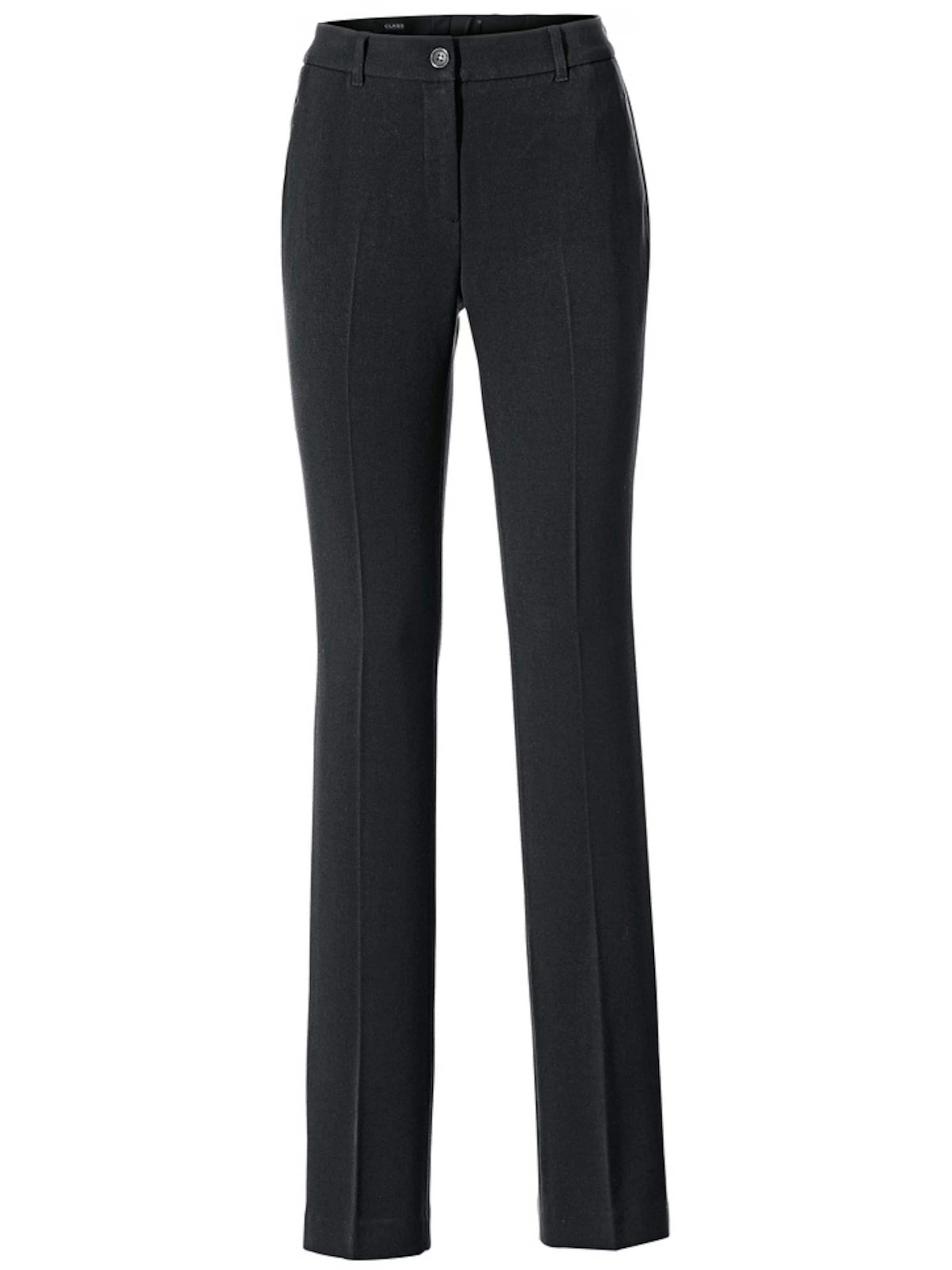 heine Regular Pressveckad byxa i svart: framsida