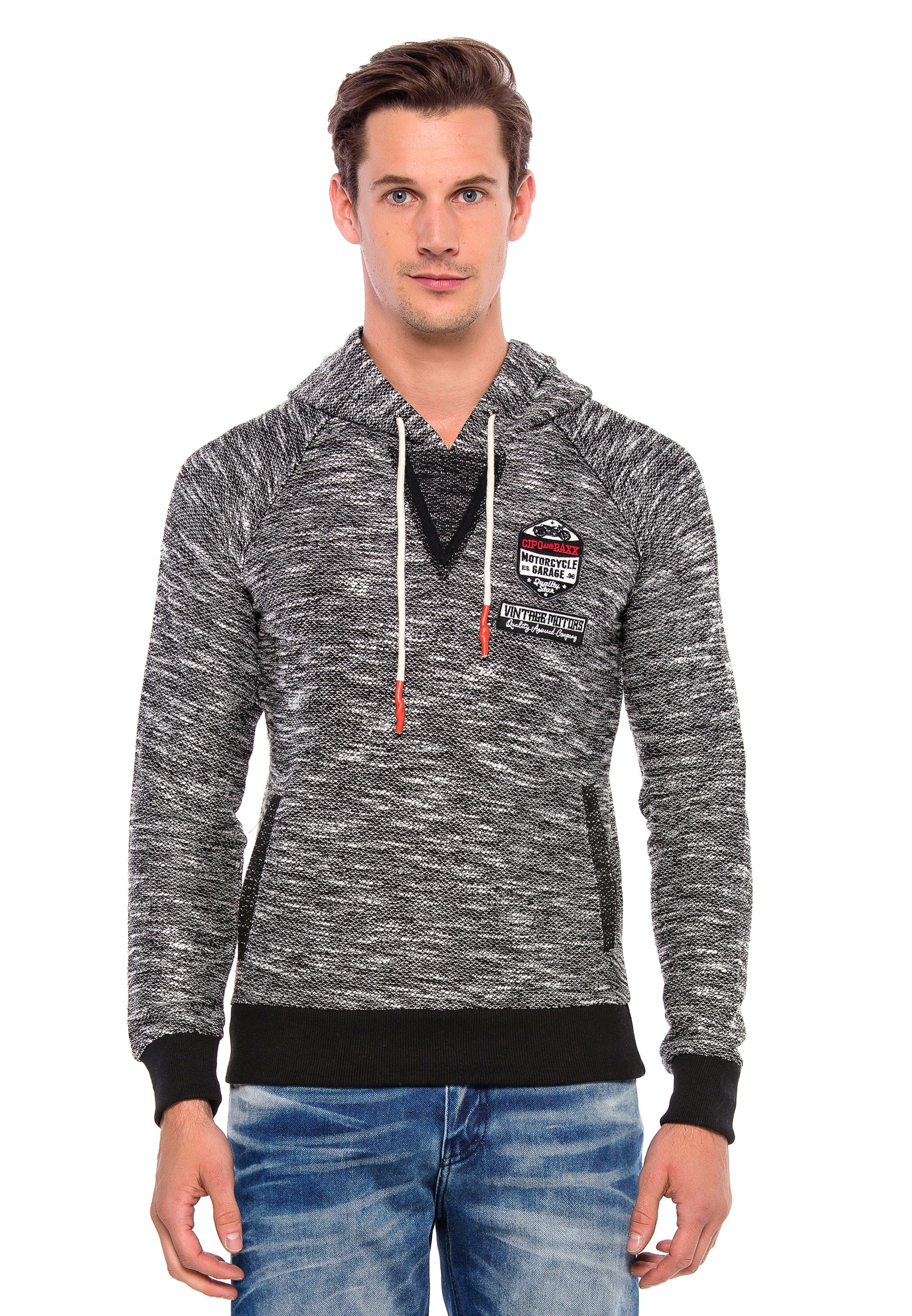 CIPO & BAXX Pullover in Grau: Vorderseite