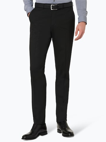 Finshley & Harding Pleated Pants in Black: front