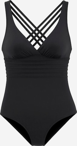 LASCANA Swimsuit in Black: front