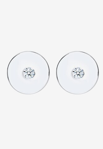 Boucles d'oreilles 'Stein Rund' Elli DIAMONDS en argent