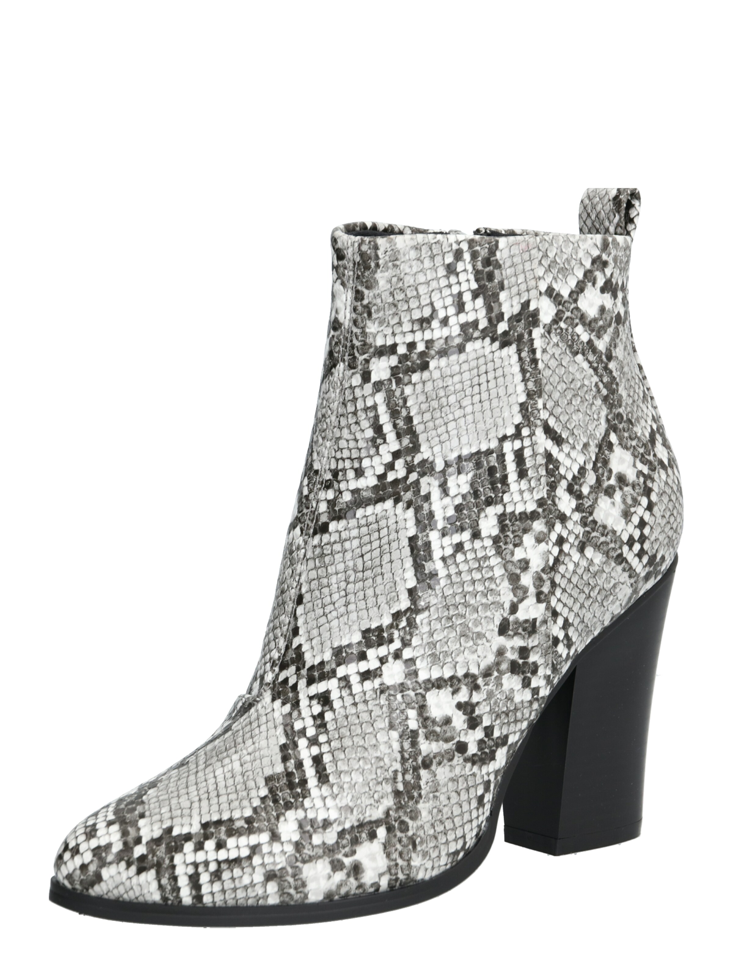 ONLY - Enkellaarsjes 'BLUE SNAKE PU HEELED BOOTIE' in de kleur Lichtgrijs