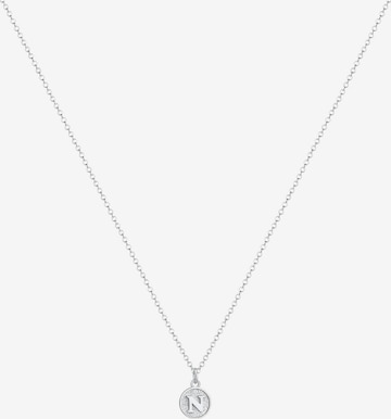 ELLI Necklace 'Buchstabe - N' in Silver: front