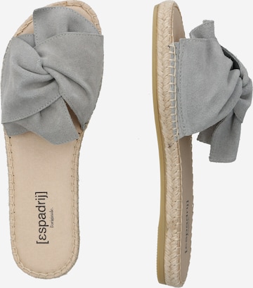 espadrij l´originale Pantolette 'Plage Boucle Velour' in Grau