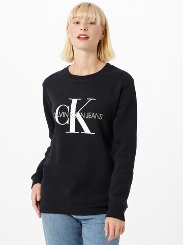 Calvin Klein Jeans Sweatshirt in Schwarz: predná strana