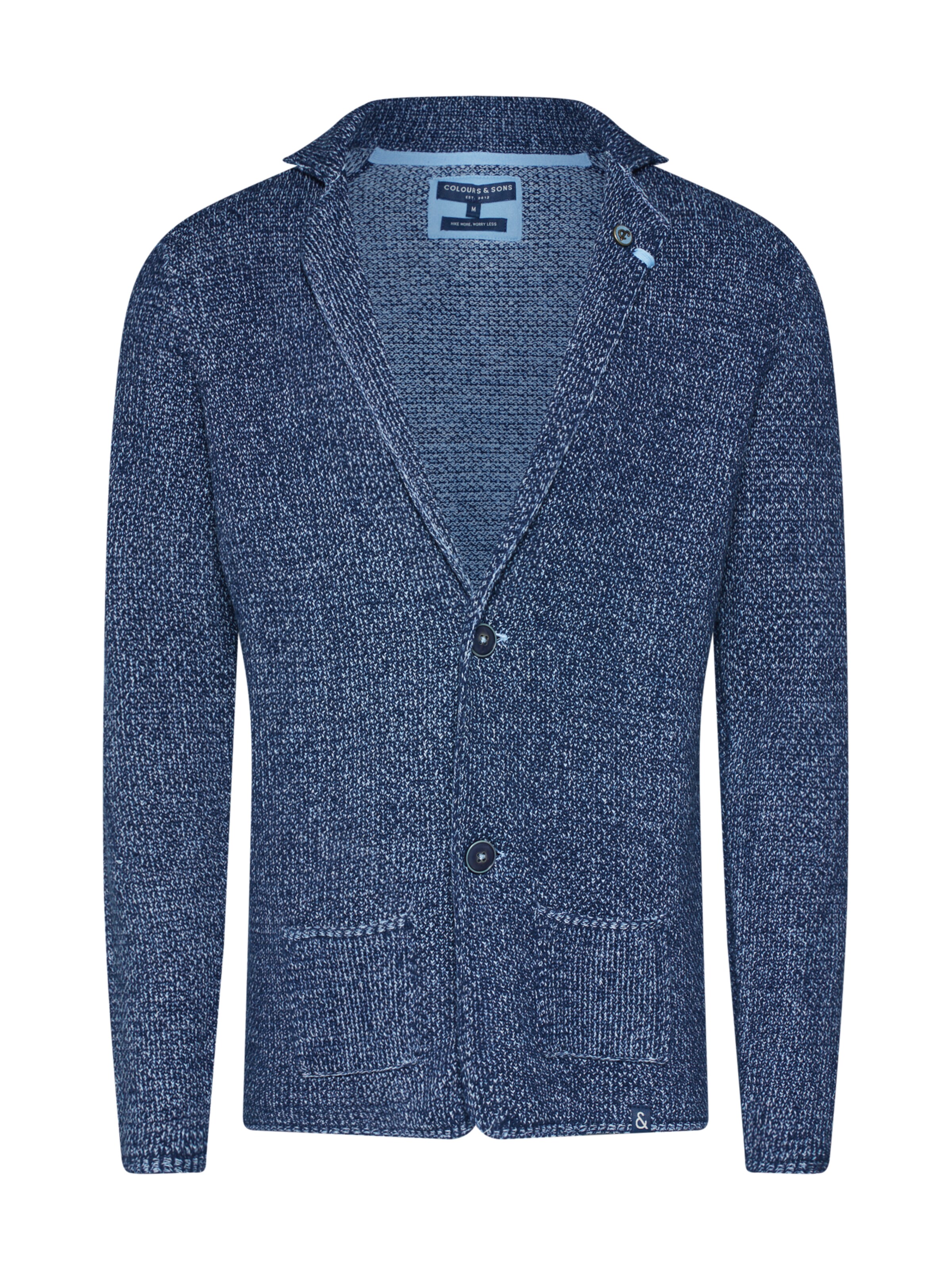 COLOURS & SONS - Gebreid vest in de kleur Donkerblauw