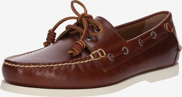 Polo Ralph Lauren Mokassin 'Merton Slip on boat leather' in Braun