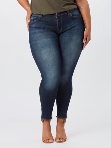 ONLY Carmakoma Skinny Jeans 'Willy' in Blauw: voorkant