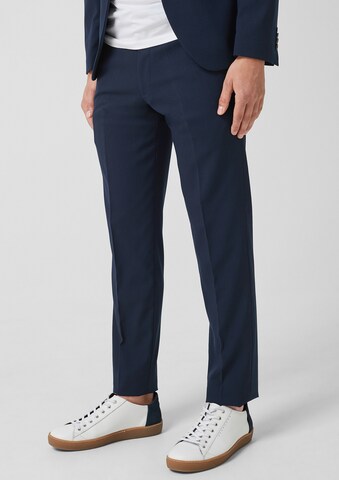 Coupe slim Pantalon à plis s.Oliver BLACK LABEL en bleu