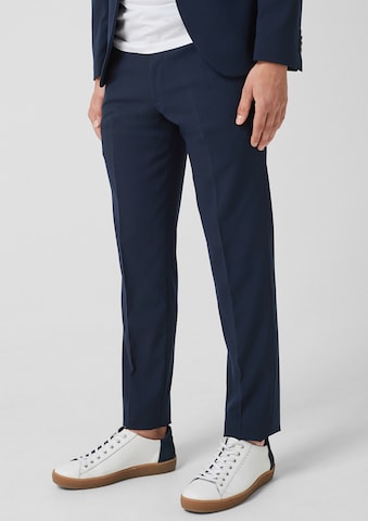 s.Oliver BLACK LABEL Slim fit Pleated Pants in Blue