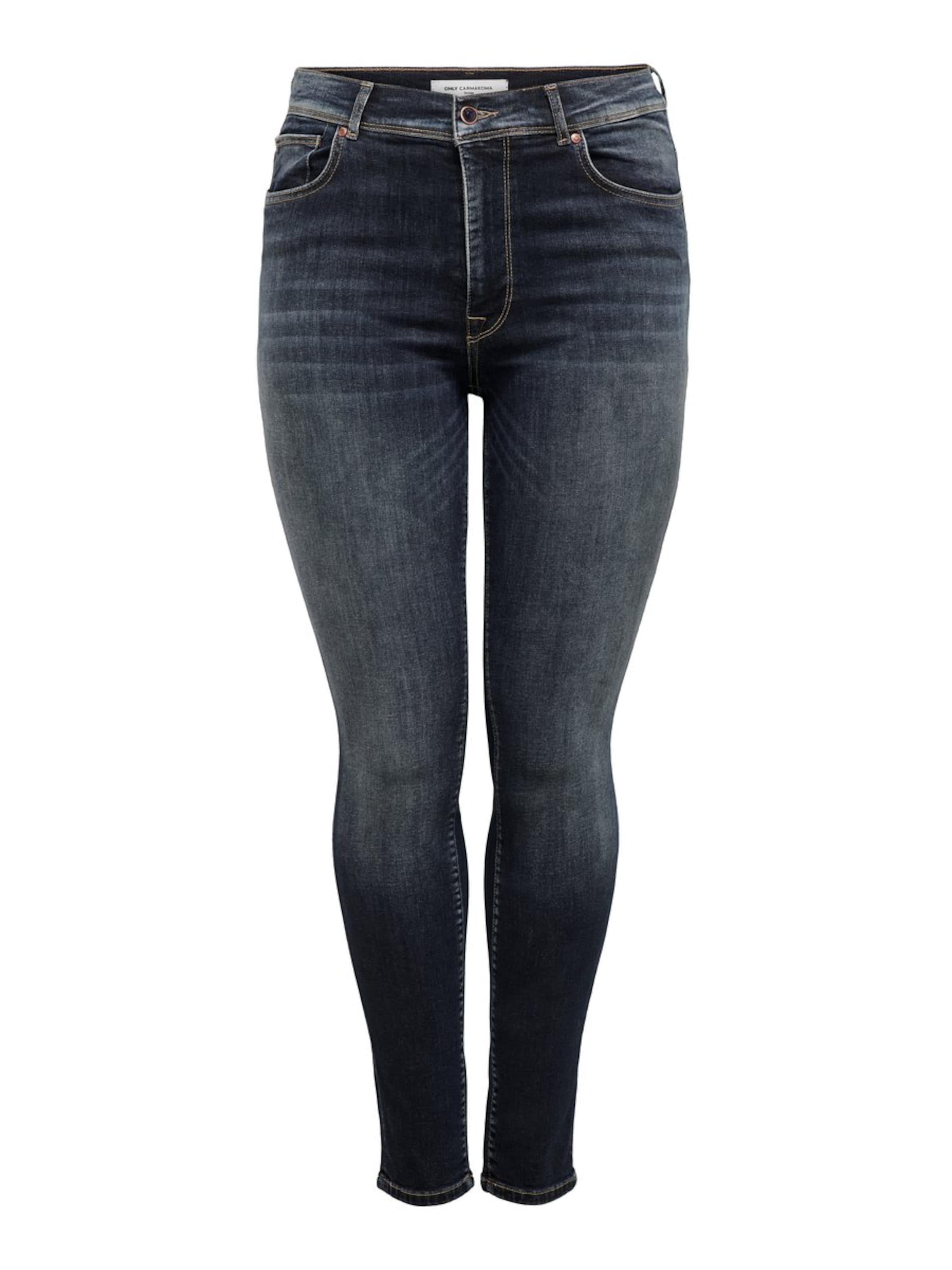 juoda ONLY Carmakoma Siauras Džinsai 'Carmaya': priekis