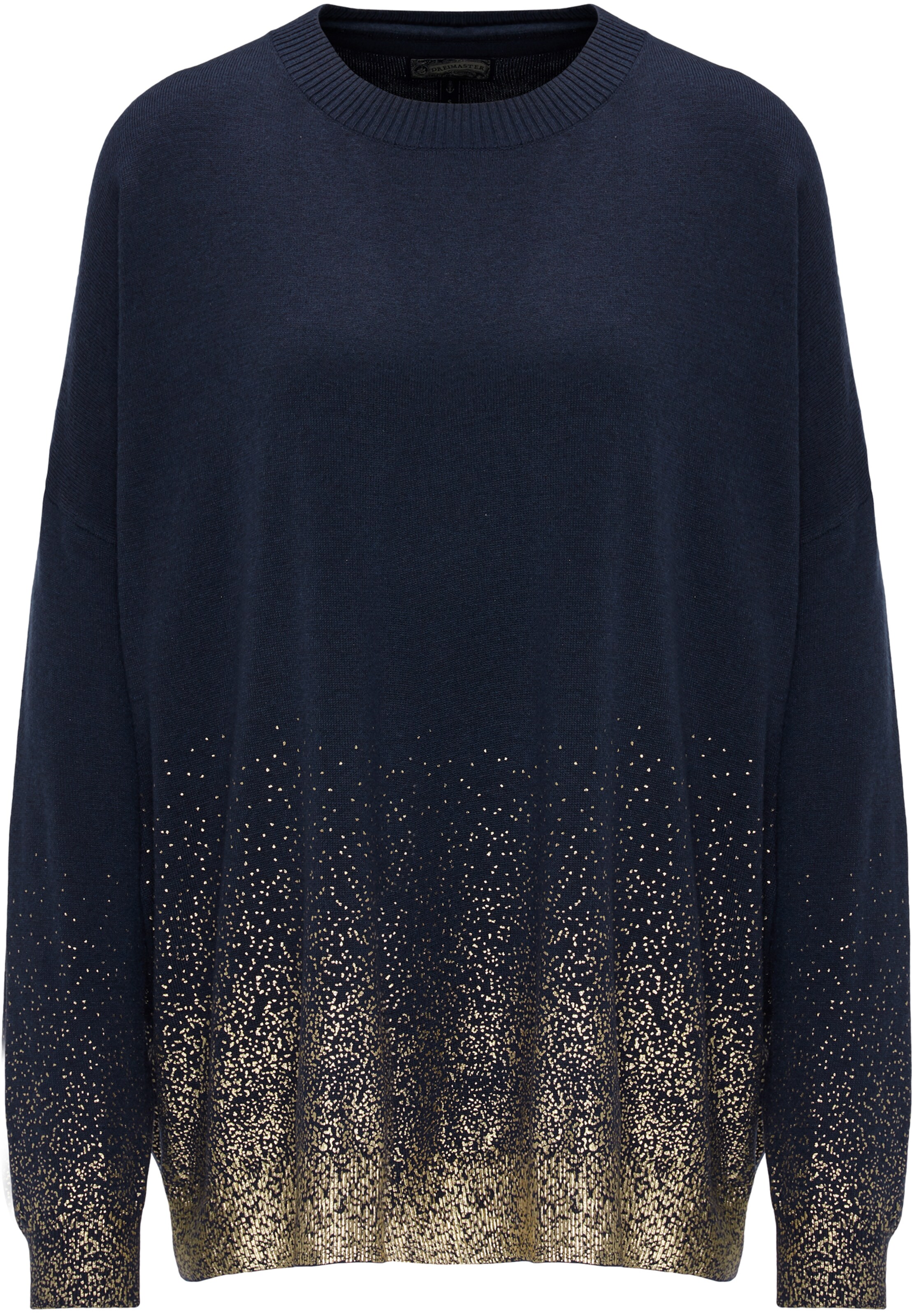 DREIMASTER - Oversized trui in de kleur Navy