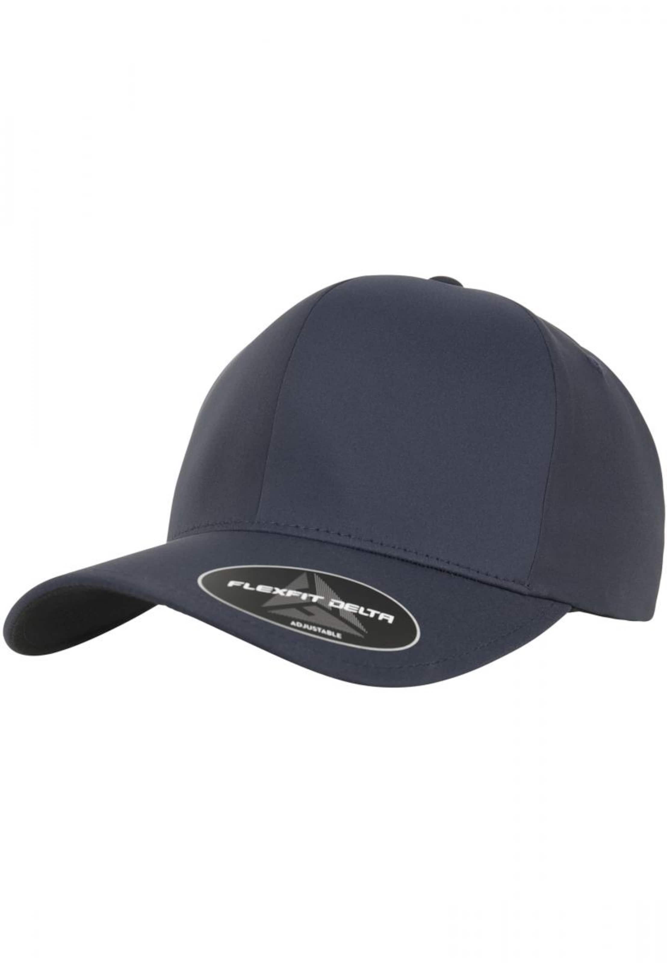 Cappello da baseball 'Delta Adjustable' di Flexfit in blu: frontale