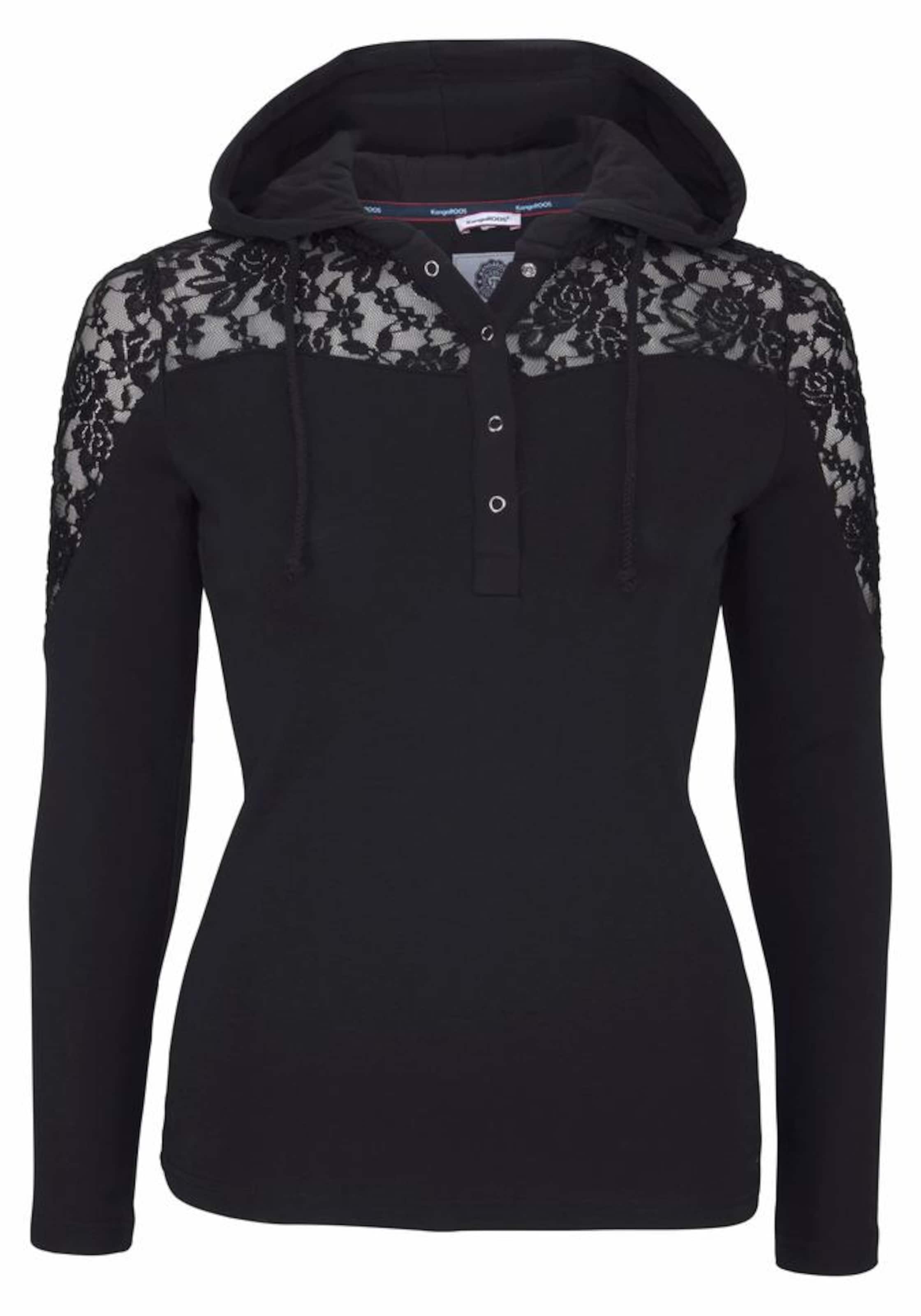 KangaROOS Sweatshirt in Zwart: voorkant