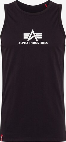 ALPHA INDUSTRIES Regularny krój Koszulka w kolorze czarny: przód