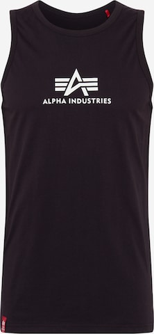 Coupe regular T-Shirt ALPHA INDUSTRIES en noir : devant