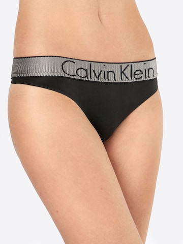 Calvin Klein Underwear Thong 'THONG' in Black: front