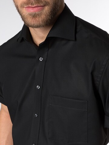 ETERNA Regular fit Button Up Shirt in Black