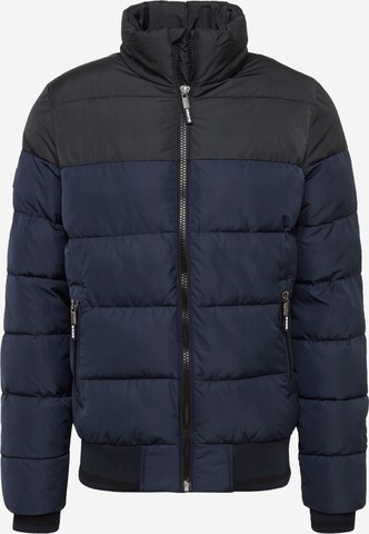 Superdry Regular fit Winterjas in Blauw: voorkant