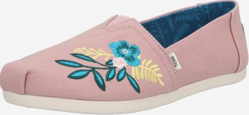 Chaussure basse TOMS en rose : devant