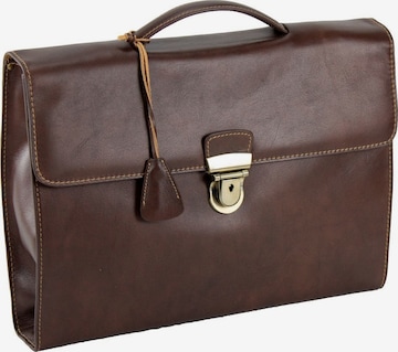 Picard Document Bag in Brown: front