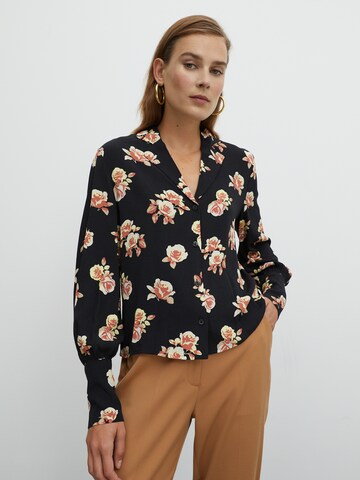 EDITED Blouse 'Elonie' in Zwart: voorkant