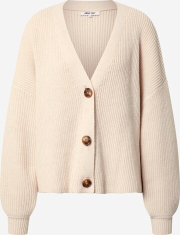 ABOUT YOU Knit Cardigan 'Kimberly' in Beige: front