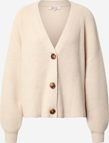ABOUT YOU Knit Cardigan 'Kimberly' in Beige: front