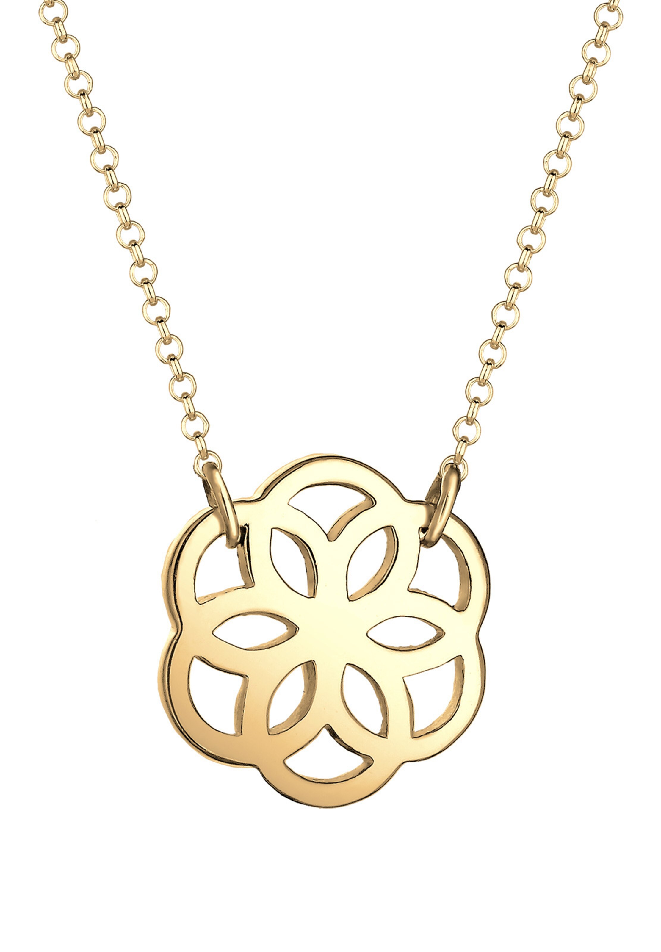 ELLI Ketting 'Blume' in Goud: voorkant
