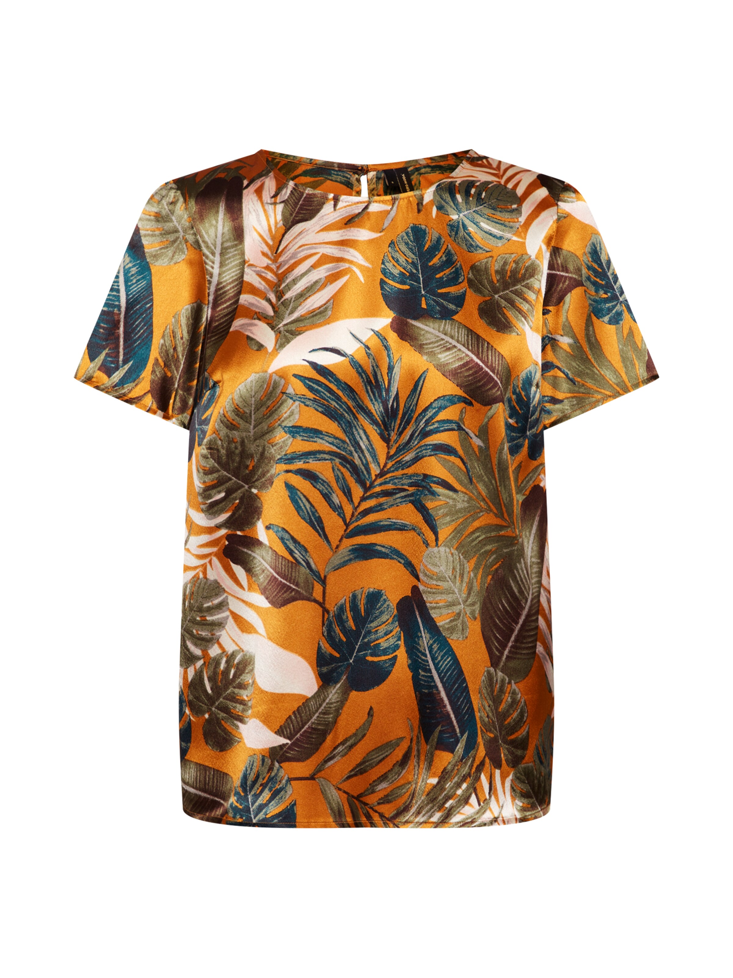 VERO MODA - Blouse 'LEAVES S/S TOP EXP' in de kleur Geel