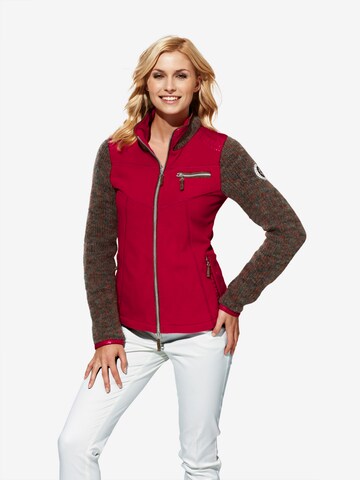 heine Fleece jas in Rood: voorkant