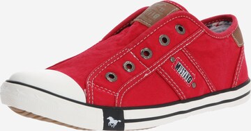 MUSTANG - Sapatilhas slip-on em vermelho: frente