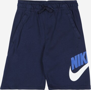 Regular Pantaloni de la Nike Sportswear pe albastru: față