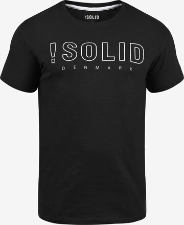 !Solid Rundhalsshirt Solido in Schwarz: predná strana