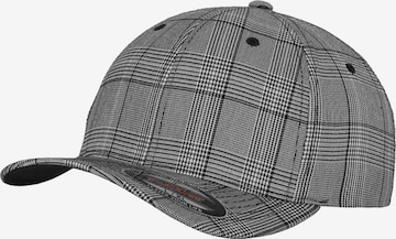 Casquette 'GLEN CHECK' Flexfit en noir : devant