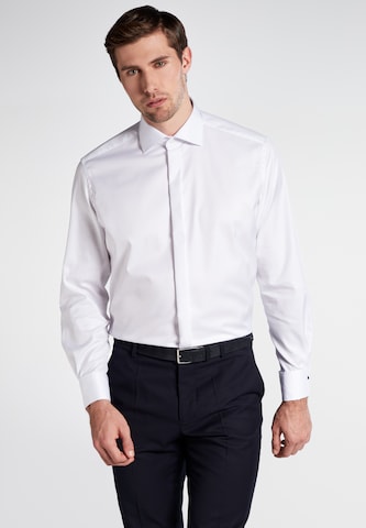 ETERNA Comfort fit Button Up Shirt in White: front