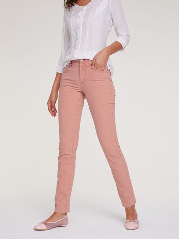heine Slim fit Trousers in Pink: front