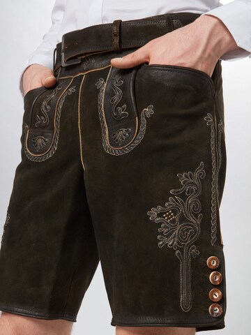 Regular Pantalon folklorique MARJO en marron