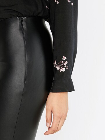 SAINT TROPEZ Skinny Kunstlederhose in Schwarz
