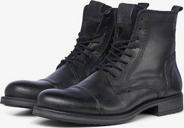 JACK & JONES Lace-Up Boots 'JFWRUSSEL' in Black