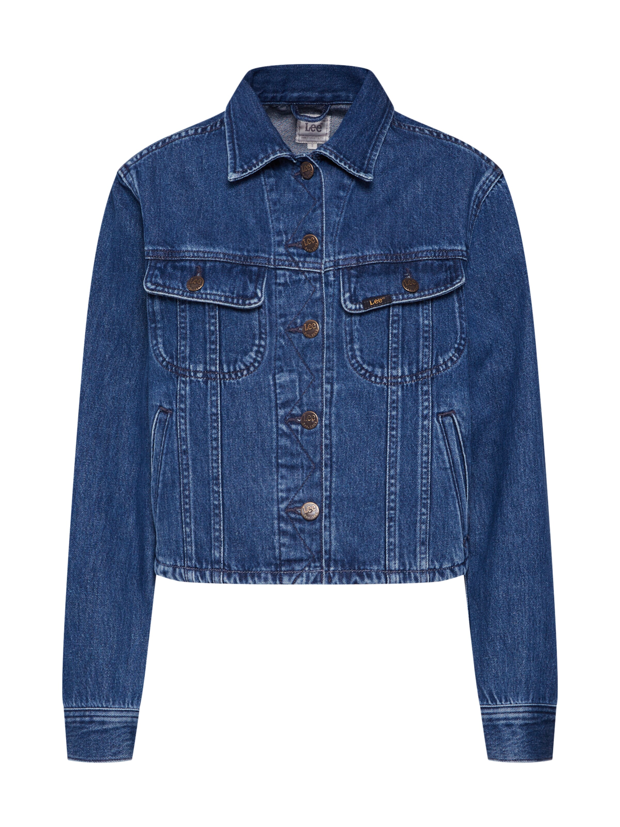 Lee - Tussenjas 'CROPPED RIDER JACKET TIC' in de kleur Blauw denim
