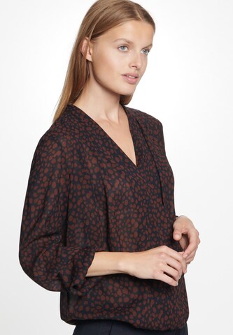 SEIDENSTICKER Blouse 'Schwarze Rose' in Bruin