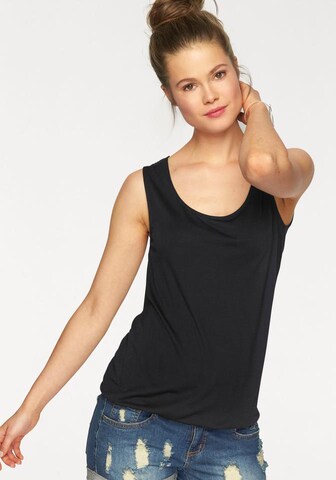 BEACH TIME Top in Black: front