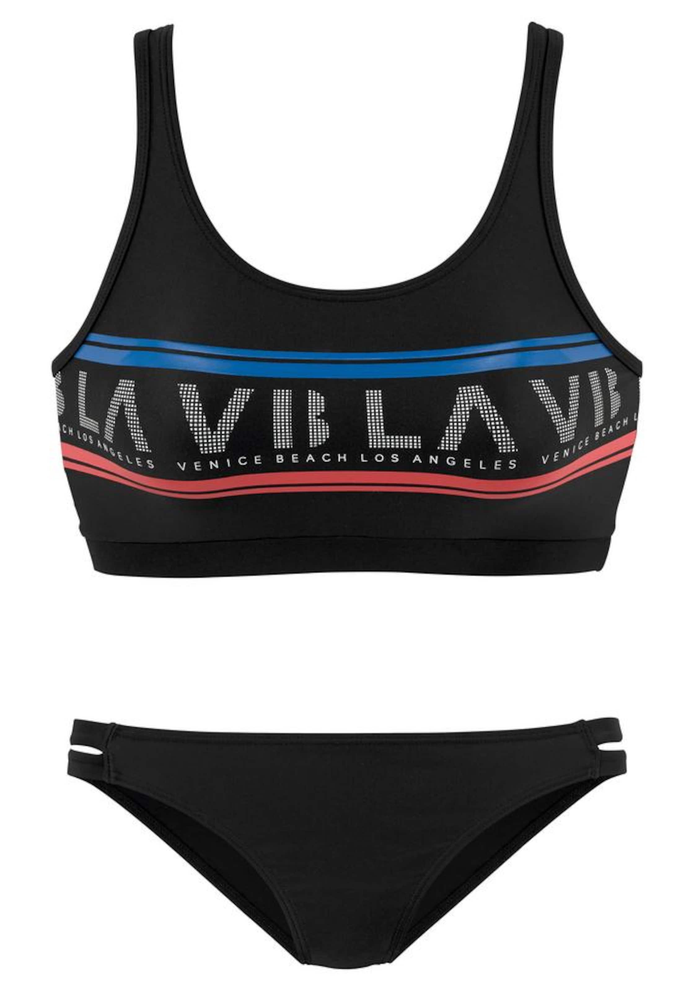 Bustieră Costum de baie două piese de la VENICE BEACH pe negru: față