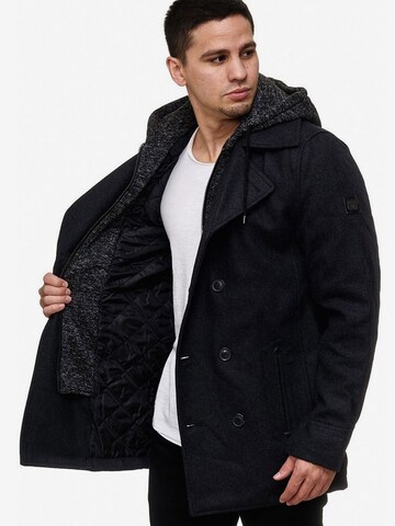 INDICODE JEANS Between-Seasons Coat 'Cliff' in Black