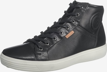 ECCO High-Top Sneakers 'Soft 7' in Black: front
