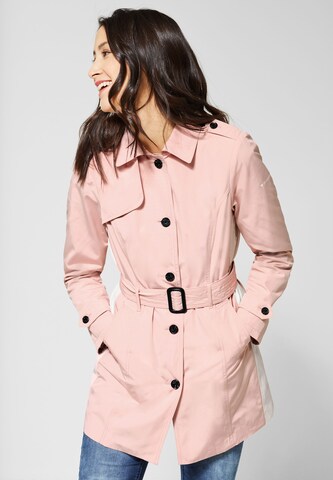 STREET ONE Between-Seasons Coat in Pink: front