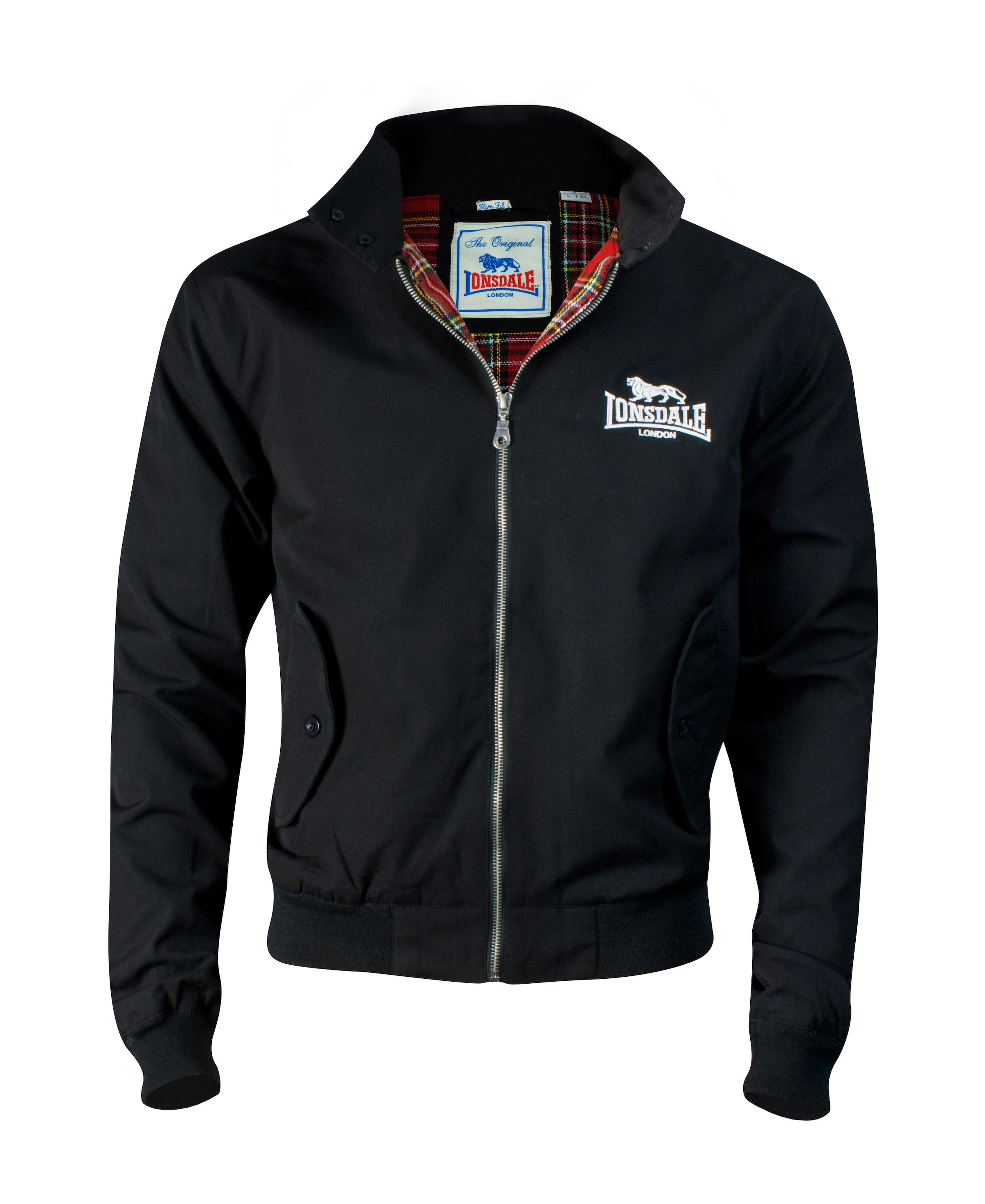 Veste mi-saison 'Harrington' LONSDALE en noir : devant