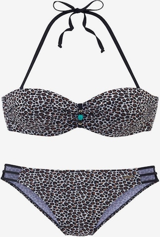 BRUNO BANANI Bandeau Bikini in Gemengde kleuren: voorkant