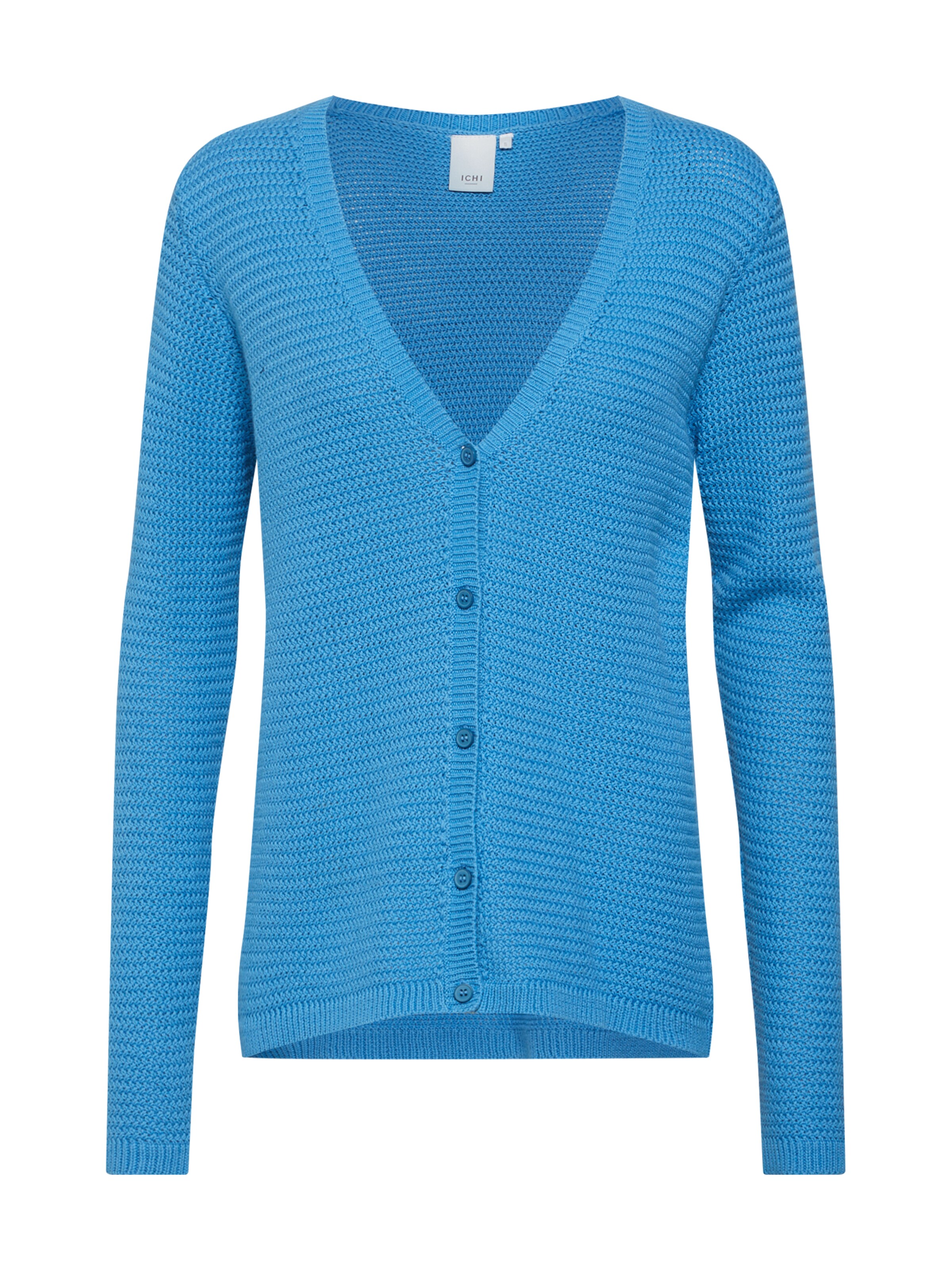 ICHI - Gebreid vest 'MARNA' in de kleur Lichtblauw